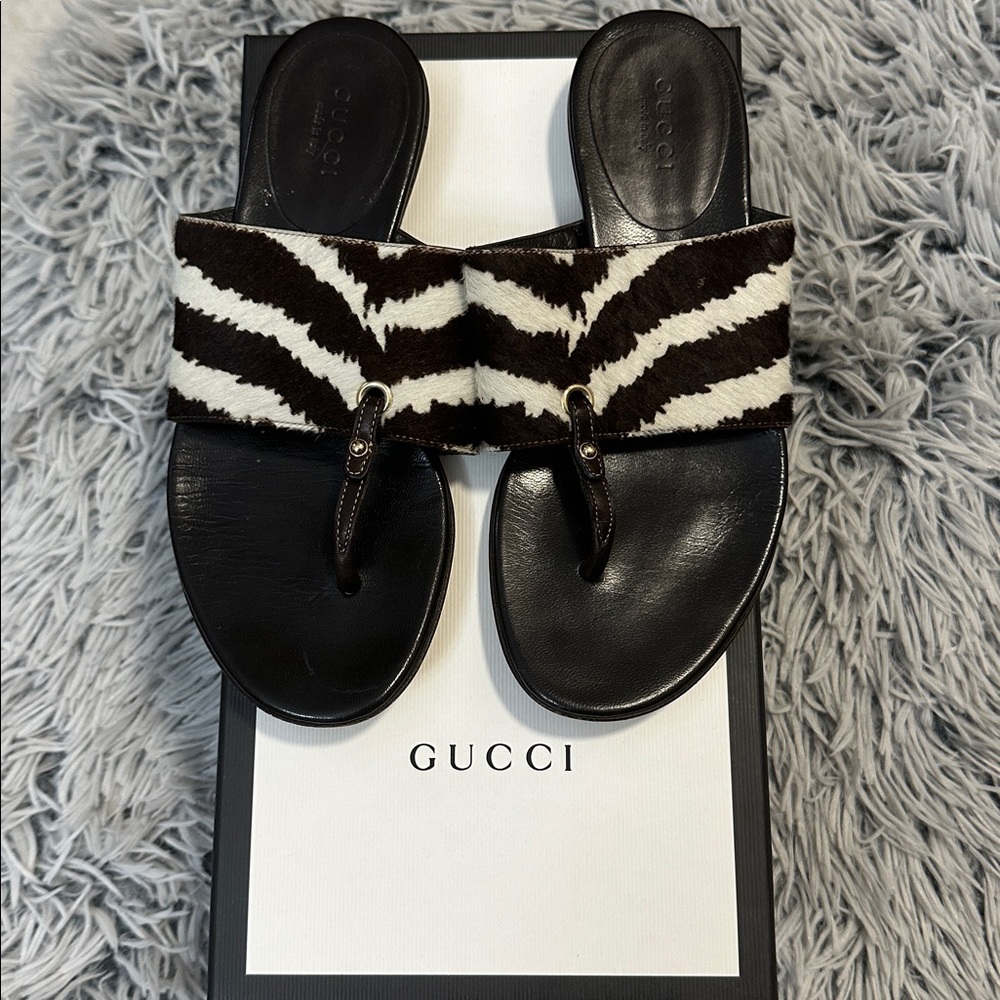 Gucci Pony Hair Sandals
